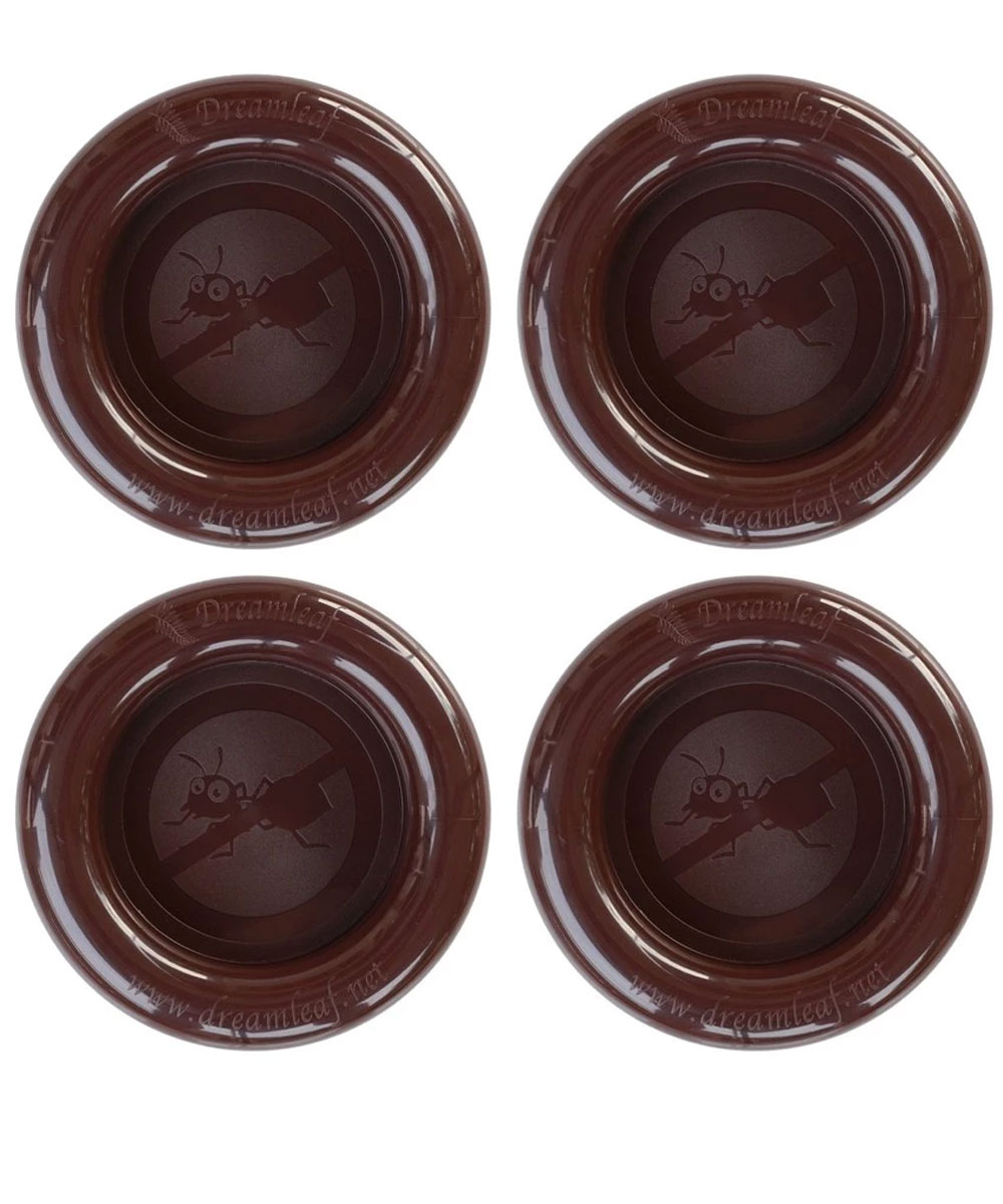 ที่รองขาโต๊ะกันมด AntRing สีน้ำตาล จำนวน 4 ชิ้น